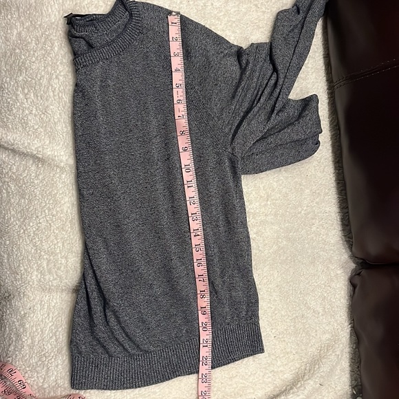 J. CREW woman’s gray linen blend boat neck sweater size large - Picture 7 of 11